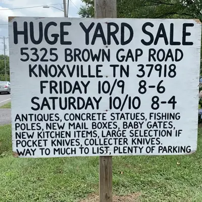 HUGE YARD SALE