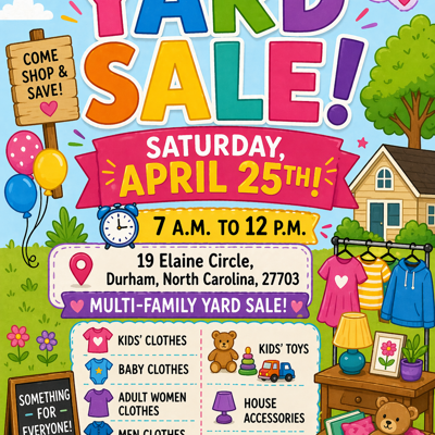 MULTI FAMILY YARD SALE