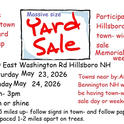 YARD SALE HILLSBORO NH