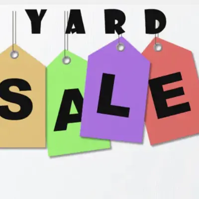 Saturday only, 6/6, 8 to 1 LARGE Yard Sale